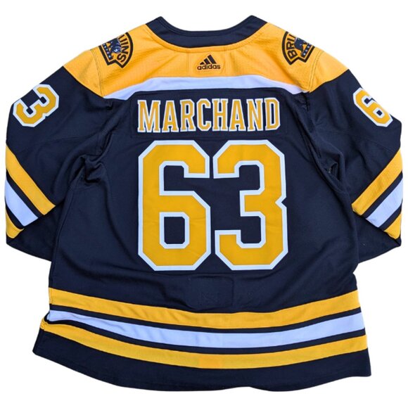 SOLD Y2K Boston Bruins Brad Marchand #63 Jersey Size 60 (XXXL) Men - Picture 2 of 9